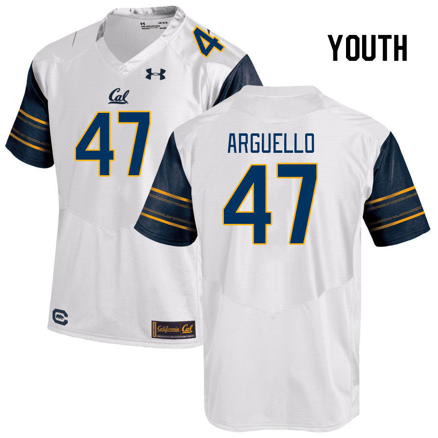 Youth #47 Jake Arguello California Golden Bears College Football Jerseys Stitched Sale-White - Click Image to Close
